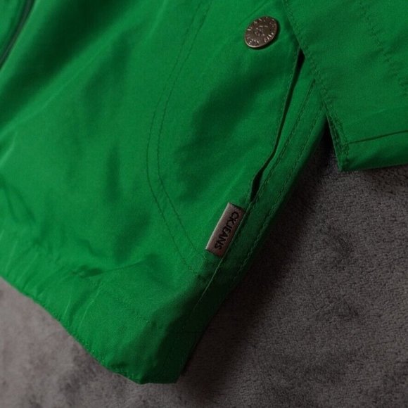 Vintage Calvin Klein Jacket Womens Large Green Hidden Hood Windbreaker **READ** - Picture 6 of 7